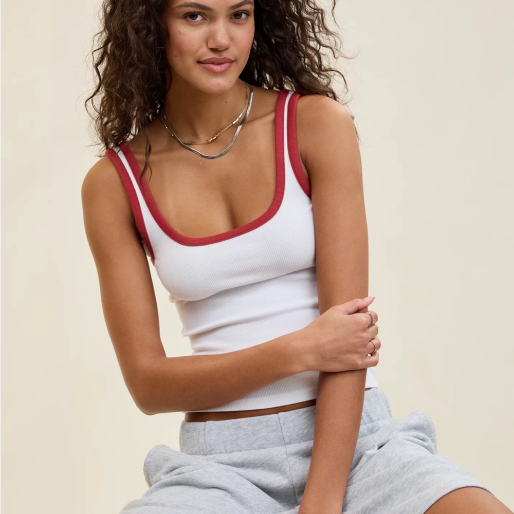 Aerie Double Scoop Neck Tank Top